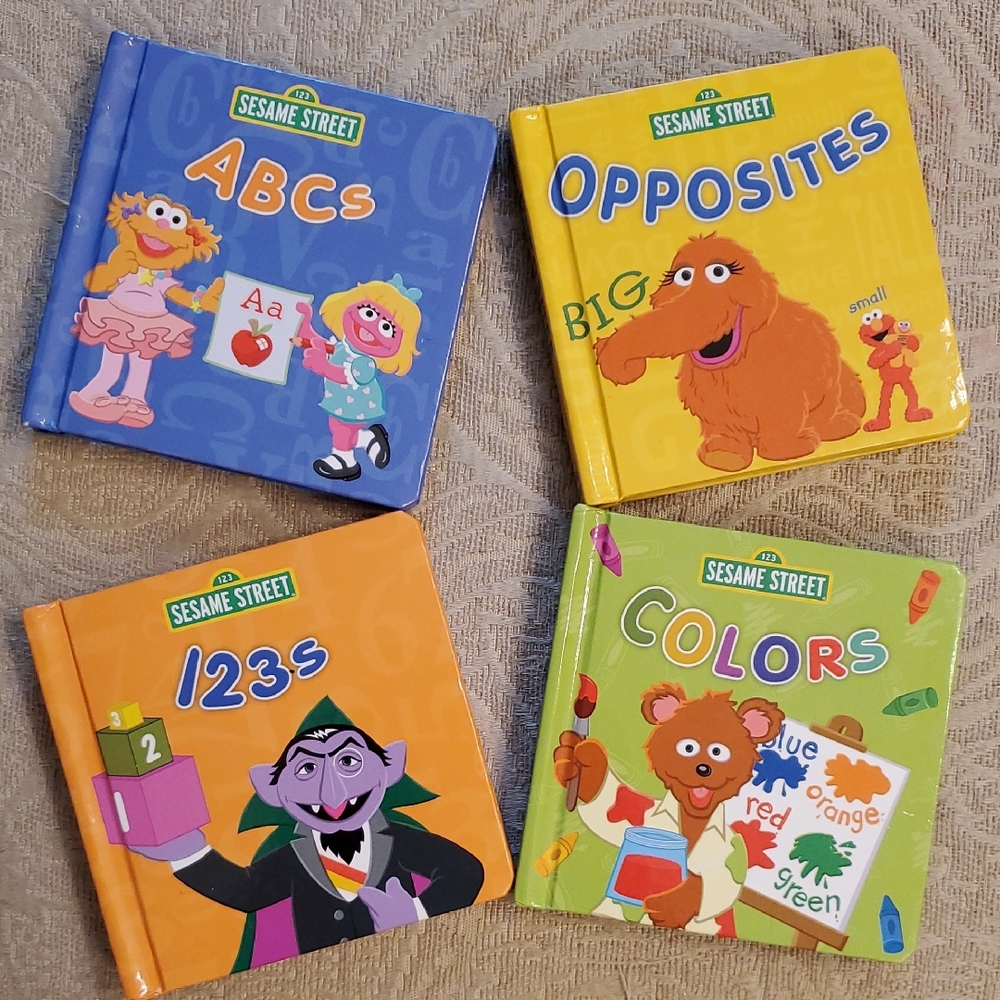 Sesame Street Educational Book Collection - Blue, Yellow, Orange, Green